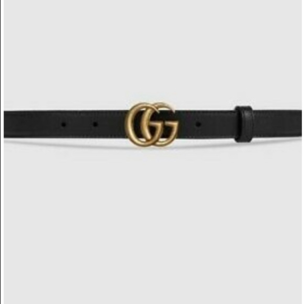 Black Gucci GG belt
